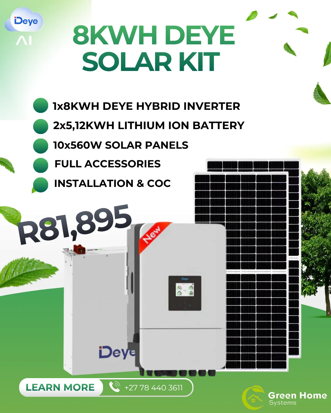 8KWH DEYE Solar Kit