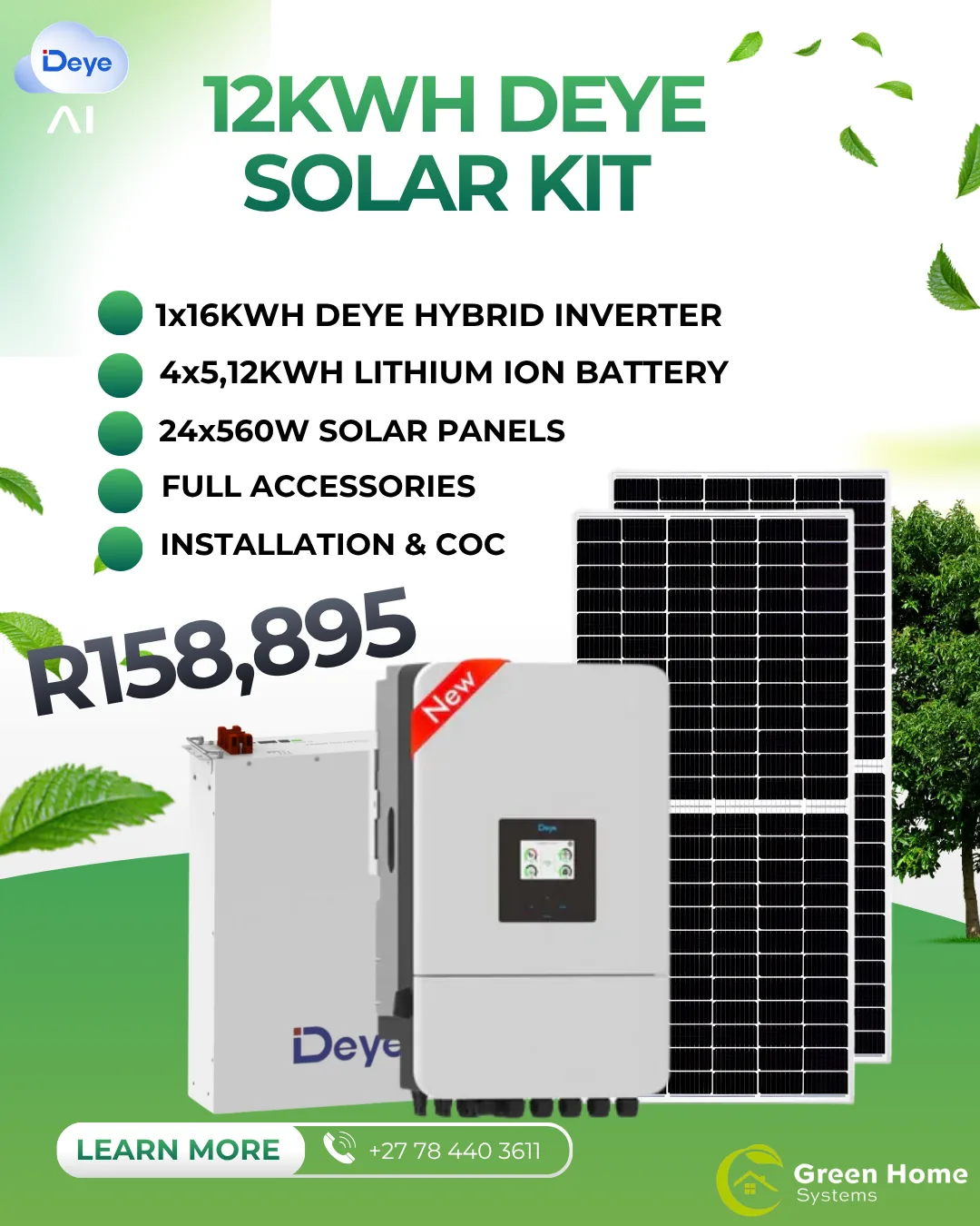 12KWH DEYE Solar Kit